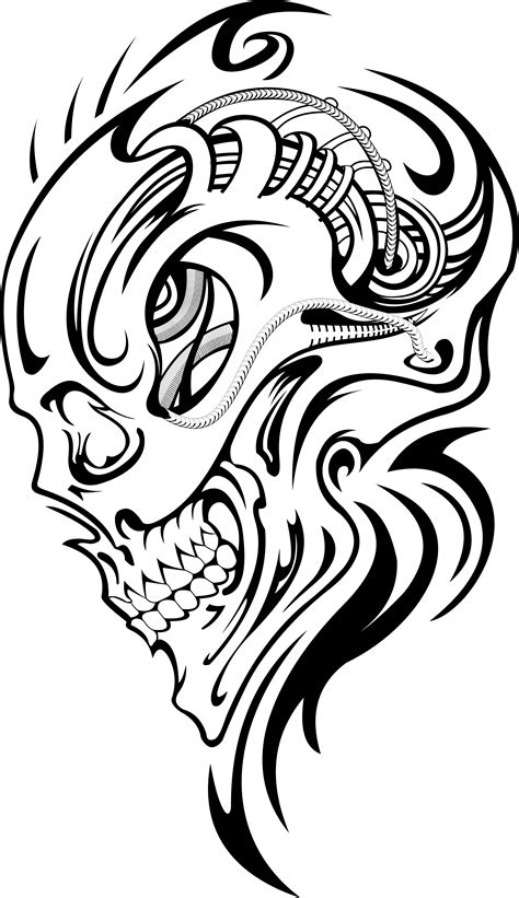 Vector Transparent Library Achilles Drawing Tattoo Skull Tattoos