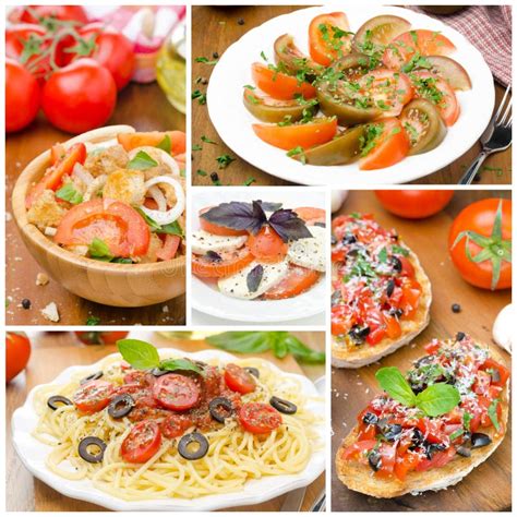 Collage Of Different Italian Dishes Stock Image Image Of Appetizer