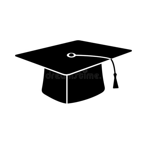 Graduation Cap Icon Vector Graduate Hat Stock Illustration