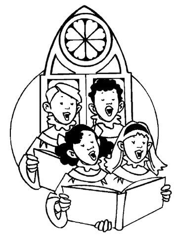 More than 5.000 printable coloring sheets. Singing in Church coloring page | Free Printable Coloring ...