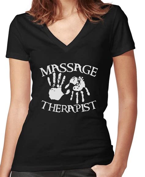 Massage Therapist Hands Shirt Fitted V Neck T Shirt By Warmfeelapparel Massage Therapist