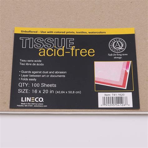 Lineco Unbuffered Acid Free Interleaving Tissue Paper Size 11x14 Pack