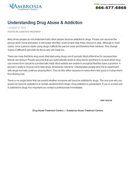 Understanding Drug Abuse Addiction