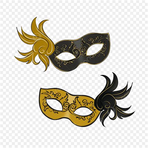 Carnival Mask Png Picture Illustration Of Black And Gold Carnival Mask