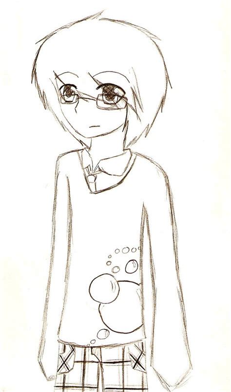 Anime Boy With Glasses By Xobabiihoshiiox On Deviantart