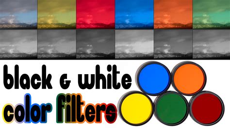 Color Filters For Black And White Photography