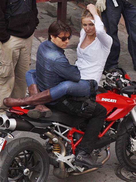 Cameron Diaz And Tom Cruise Riding A Ducati