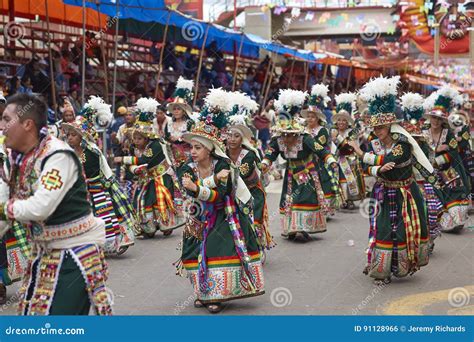 Tinkus Dance Group At The Oruro Carnival In Bolivia Editorial Photo