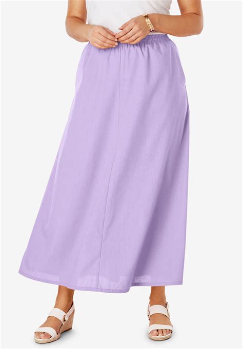 Linen Maxi Skirt Plus Sizeskirts Woman Within