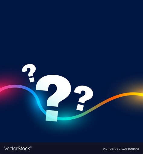 Question Mark Sign Background With Color Wave Vector Image