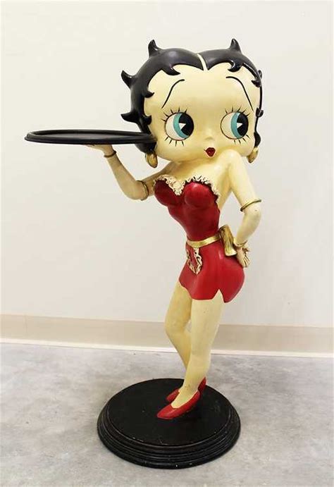Betty Boop Waitress Statue With Tray