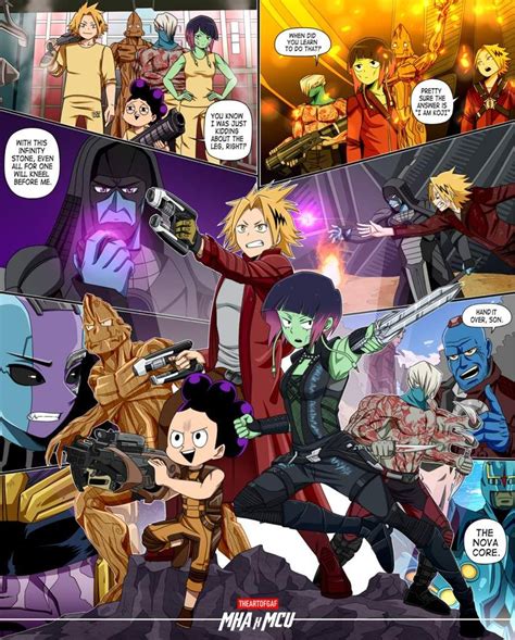 Bnha X Mcu Guardians Of The Galaxy Anime Anime Crossover Guardians