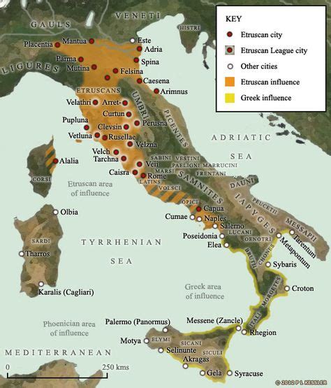 This Map Shows How Influence Of Different Culturesetruscan To The