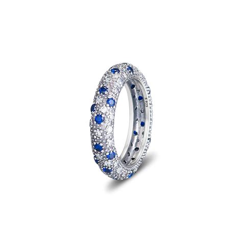 Ckk Midnight Blue Ring For Women Anel Feminino 100 925 Jewelry Sterling Silver Anillos Mujer