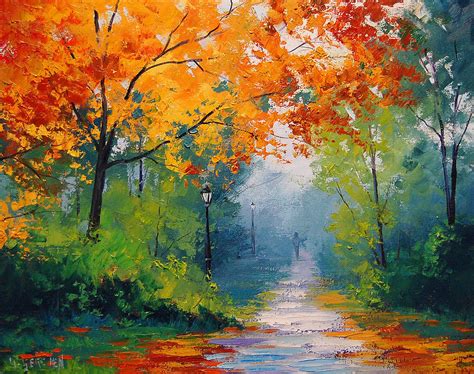 Autumn Park Painting By Graham Gercken Pixels