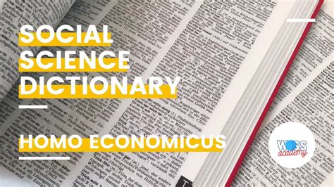 Homo Economicus Homoeconomicus Socialscience Dictionary Youtube
