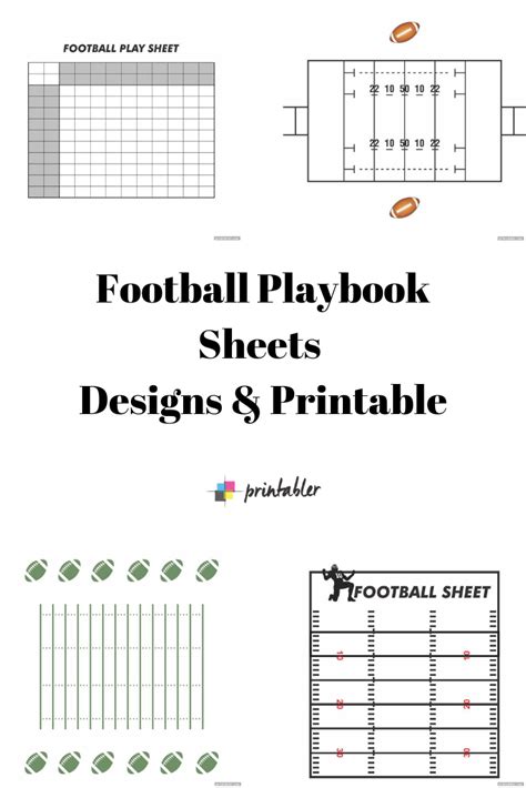 Blank Football Playbook Sheets Designs And Printable Printables