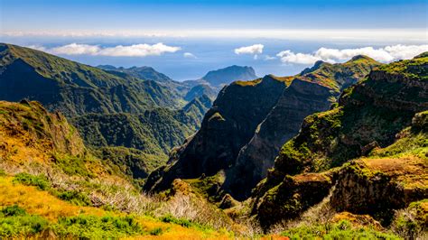 Portugal Mountains Mountain Landscape View Of Mountains Near Funchal