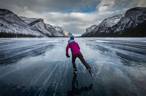 Stunning Frozen Methane Bubbles At Abraham Lake Canada
