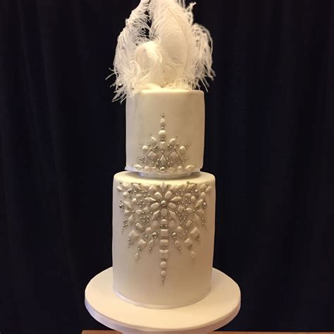 Feathers And Jewels Wedding Cake Jewel Wedding Jewel Wedding Cake