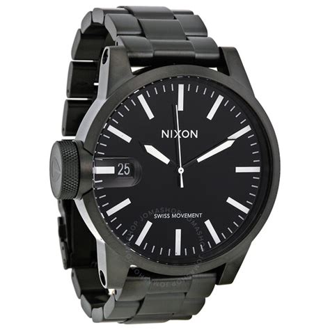 Nixon Chronicle Stainless Steel Black Mens Watch A198001 882902545731 Watches Chronicle
