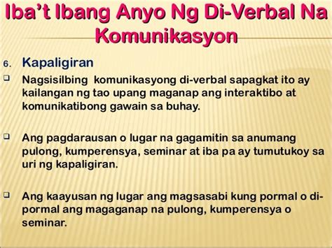 Ano Ano Ang Mga Anyo Ng Di Berbal Na Komunikasyon