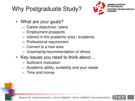 Ppt Planning For Postgraduate Study Powerpoint Presentation Free
