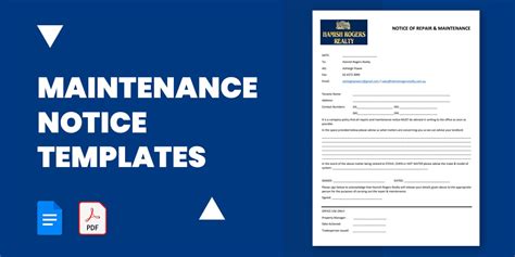 11 Maintenance Notice Templates Free Sample Example Format Download