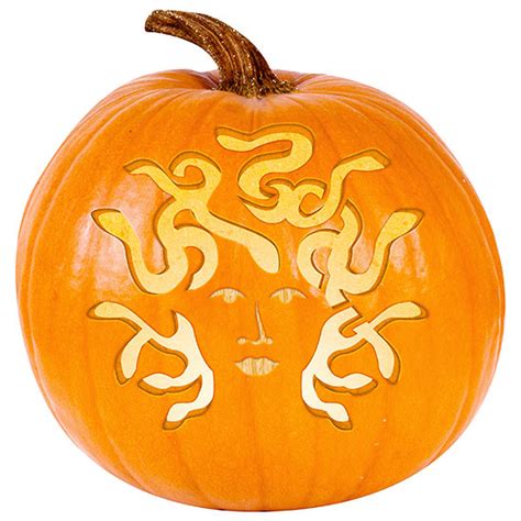 Medusa Pumpkin Stencil