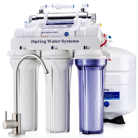 Ispring Rcc7u 75gpd 6 Stage Under Sink Reverse Osmosis Ro Drinking Water Filtration System And