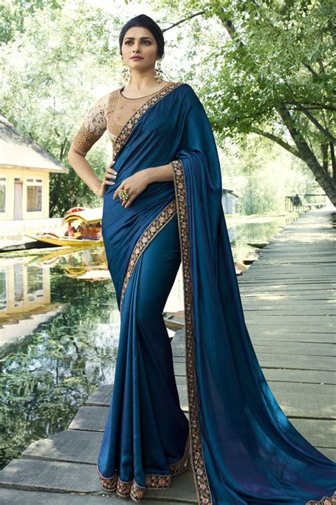 Bright And Appealing Color Is Here With This Designer Saree In Royal Blue Color Saree Designs