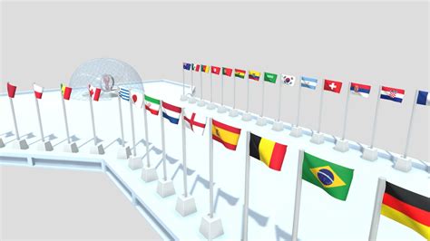 World Cup Qatar 2022 All Flags Buy Royalty Free 3d Model By Shin