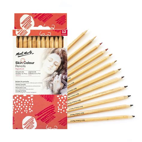 Buy Mont Marte Skin Color Pencils Set 12 Pieces Of Skin Colored