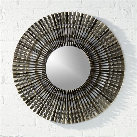 Wall décor and wall art. folded metal wall mirror | CB2