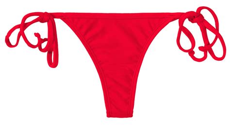 Bikini Bottoms Thong Bottom Calcinha Red Micro Brand Rio De Sol