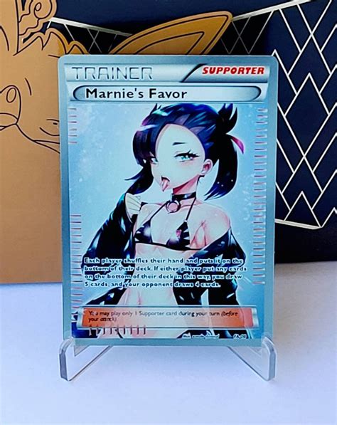 Custom Fan Made Orica Pokemon Card Marnie S Favor Full Art Etsy