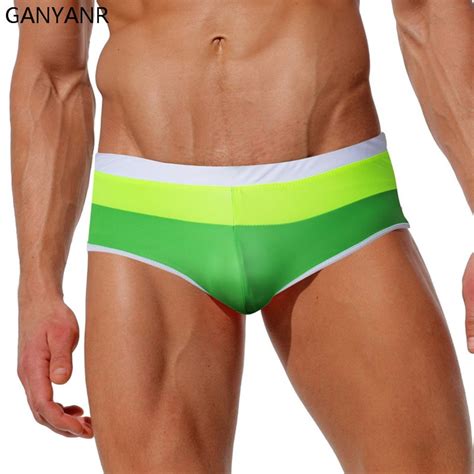 Ganyanr Brand Gay Mens Swimwear Swim Briefs Swimsuits Sunga Bikini