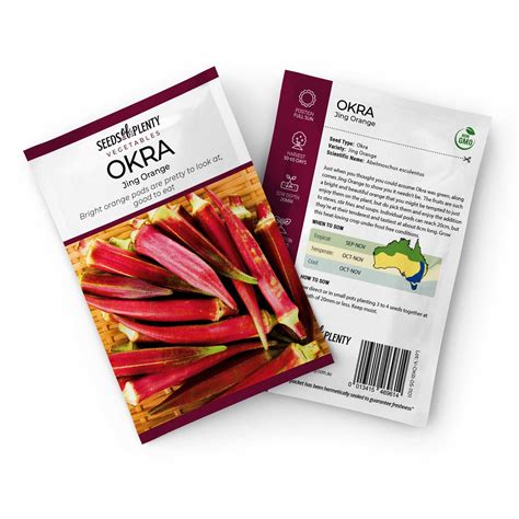 Okra Jing Orange Buy Online At Seeds Of Plenty Seeds Of Plenty