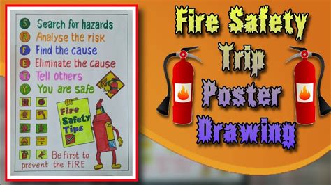 Safety Posters Poster Drawing Fire Hazard Fire Safety Savers