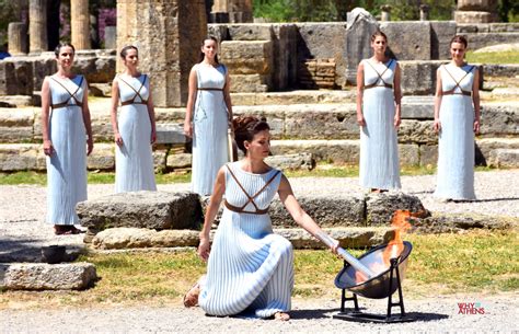 Olympic Flame Lighting Ceremony Ancient Olympia Why Athens