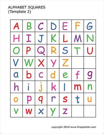 Alphabet Letter Squares Free Printable Templates And Coloring Pages