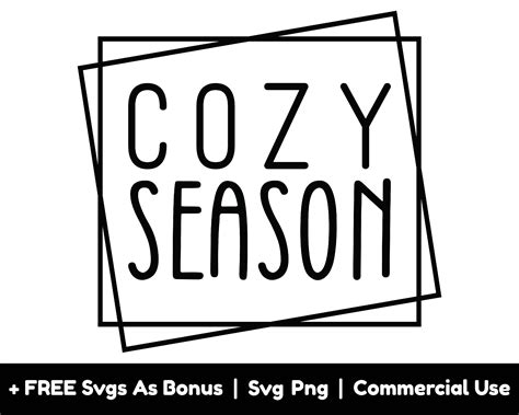 Cozy Season Svg Png Files Frame Svg Winter Svg Weather Svg Etsy