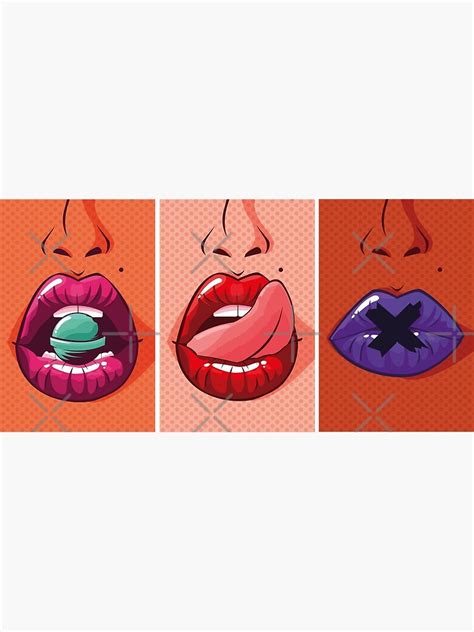 sexy woman mouths modern pop art art print by ridvan16 redbubble