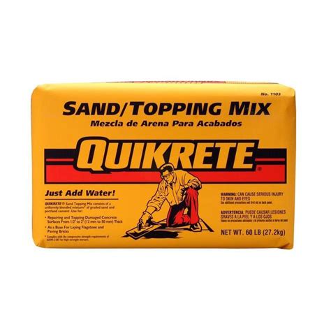 Quikrete Dry Pack Sand Topping Mix 60 Lb Bag