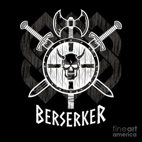 Viking Berserker Old Norse Wild Warrior Art Print By Tina Lavoie