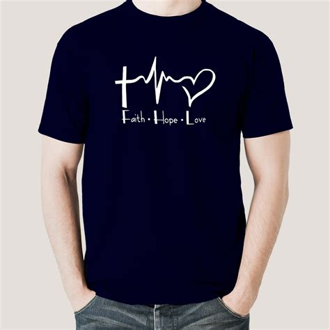 Faith Hope Love Mens Christian T Shirt