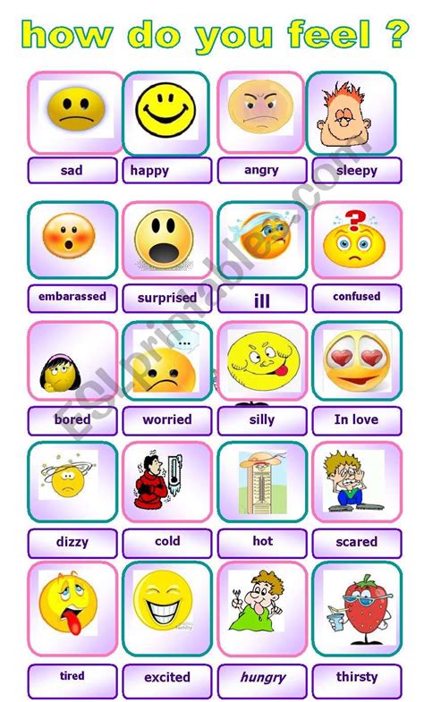 Feelings And Emotions Multiple Choice Interactive Worksheet Feelings Worksheet Free Esl