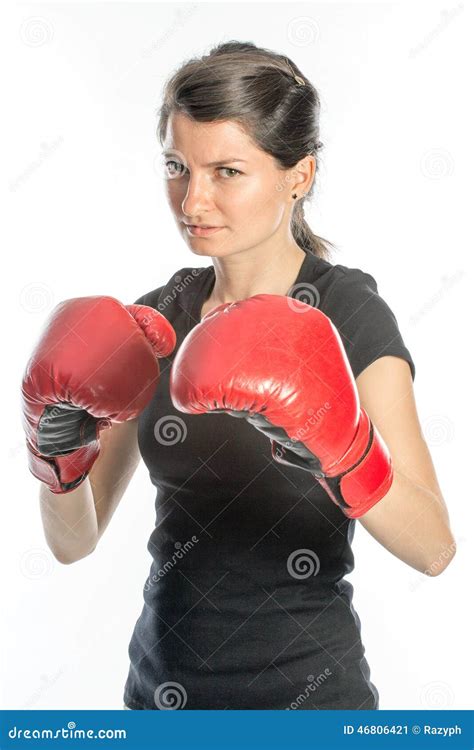Tough Woman Boxing Stock Image Image Of Girl Hitting 46806421