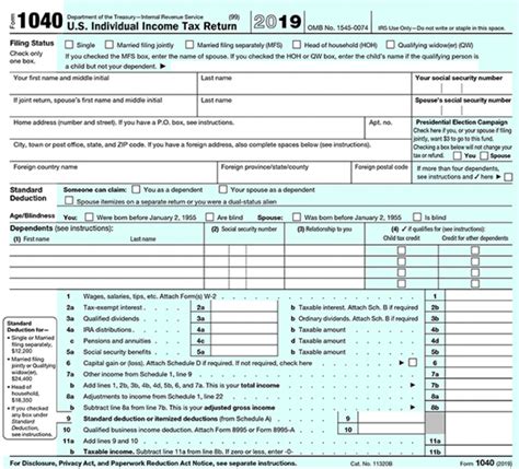 Irs 2018 Tax Tables Federal 1040