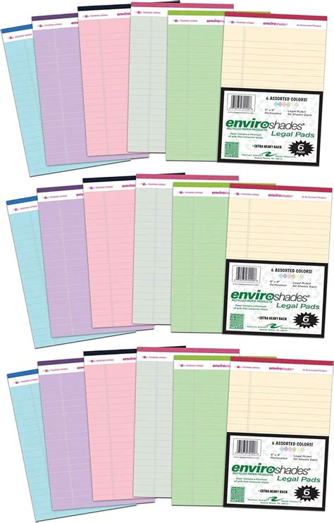 Amazon Com Roaring Spring Enviroshades X Assorted Legal Pad Pack Pack Office Products